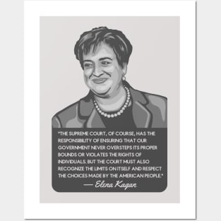 Elena Kagan Portrait and Quote Posters and Art